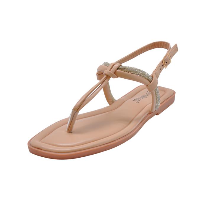 SANDALIA AMARRADA DE TIRA SIMPLE C/CAMEL