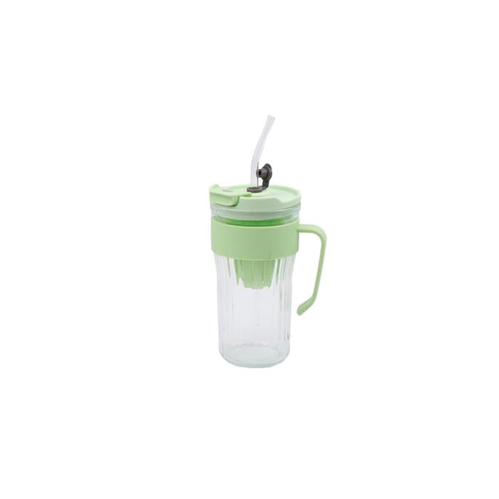VASO DE VIDRIO CON TAPA MIXCOLOR