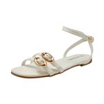 SANDALIA AMARRADA CON AJUST. DOBLE HEBILLA C/BLANC