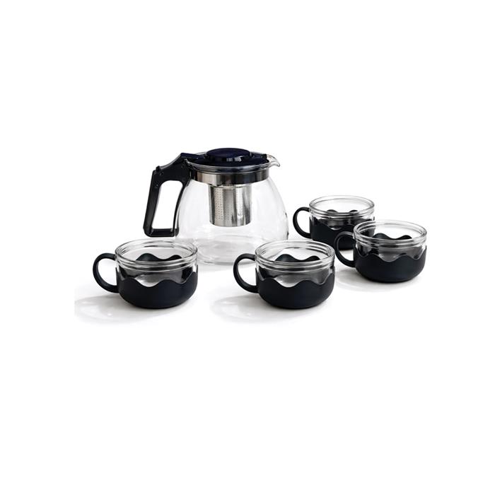 TETERA DE CRISTAL CON 4 TAZAS 