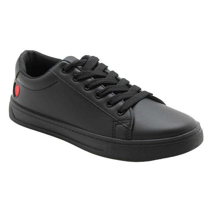 TENIS CASUAL PARA DAMAS DET. CORAZON C/NEGRO