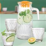 SET DE JARRA DE CRISTAL CON 4 VASOS