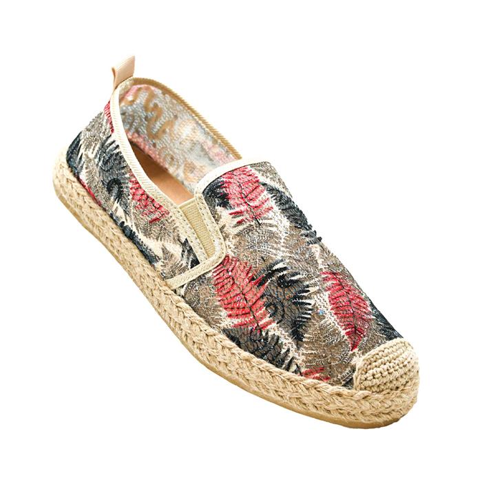 ALPARGATAS TEXTIL DET. BORDADO C/ NEGRO