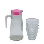 SET DE JARRA DE CRISTAL CON 4 VASOS