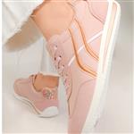 TENIS DEPORTIVO DOBLE RAYA DET.SUELA C/DORADO ROSA